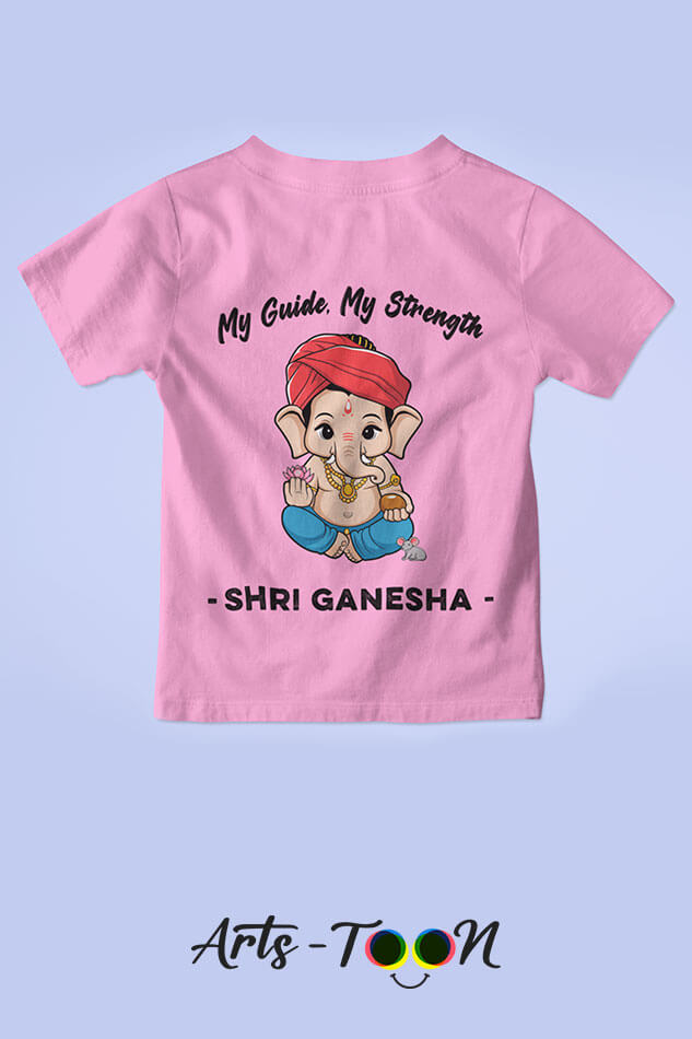 My Guide, My Strength - Shri Ganesha – Personalized Name Tees for Kids, Toddlers & Babies