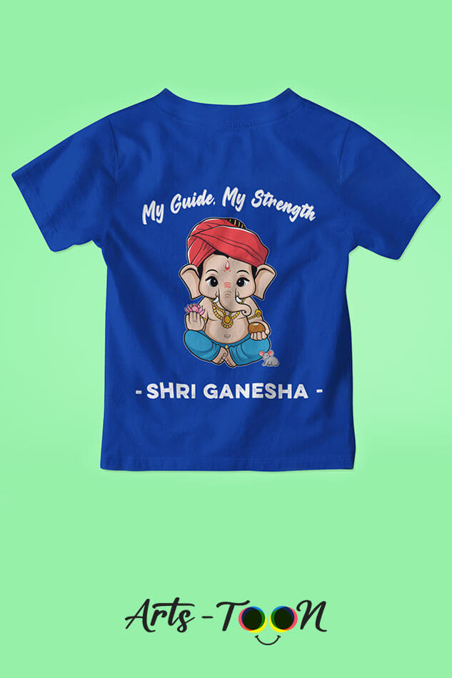 My Guide, My Strength - Shri Ganesha – Personalized Name Tees for Kids, Toddlers & Babies