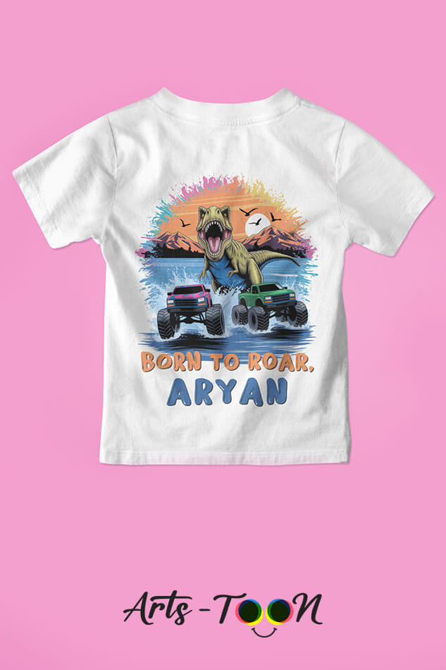 Born To Roar T-Shirts – Personalized Name Tees for Kids, Toddlers & Babies