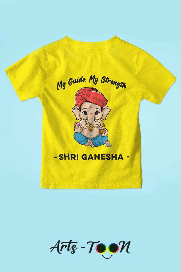 My Guide, My Strength - Shri Ganesha – Personalized Name Tees for Kids, Toddlers & Babies